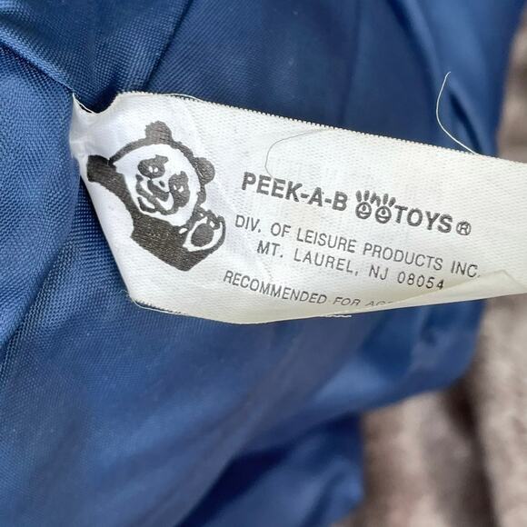 Bear Plush Nylon Parachute Skeleton Costume 11" Vtg 1990 Y2K Stuffed Toy READ - Picture 15 of 16